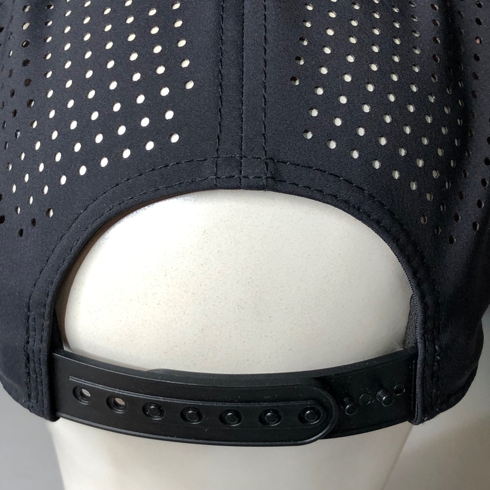 G/FORE Golf Hat Onyx Black Perforated Flexfit 110 Quick Turn GMH000100 IEM Logo - Picture 8 of 12